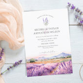 Boho Wildflower Lavendel Paarse Violet Bloemen Kaart