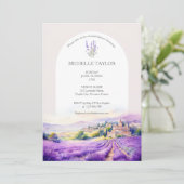 Boho Wildflower Lavendel Paarse Violet Bloemen Kaart (Staand voorkant)
