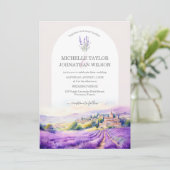 Boho Wildflower Lavendel Paarse Violet Bloemen Kaart (Staand voorkant)