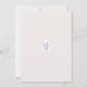 Boho Wildflower Lavendel Paarse Violet Bloemen Kaart (Achterkant)