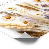 Boho Wildflower Love is Sweet Neem een traktatie Poster (Hoek)