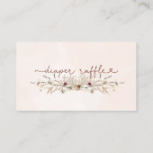 Boho Wildflower luier loterij Informatiekaartje (Achterkant)