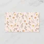 Boho Wildflower Luier Raffle Baby shower Informatiekaartje (Achterkant)