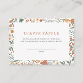 Boho Wildflower Luier Ruffle Informatiekaartje (Voorkant)