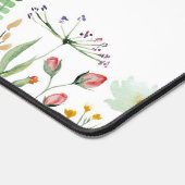 Boho Wildflower Meadow Aangepaste naam Bureaumat (Hoek)