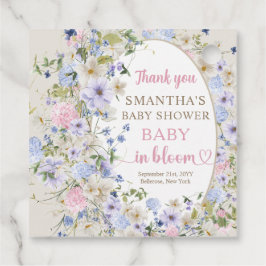 Boho Wildflower Meadow Arch Elegant Bloemen Baby Bedankjes Labels