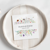 Boho Wildflower Meadow Wedding Napkins Servet