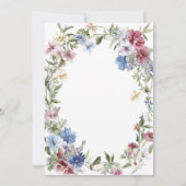 Boho Wildflower Meisje Baby in Bloom Baby shower Kaart (Achterkant)