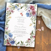 Boho Wildflower Meisje Baby in Bloom Baby shower Kaart