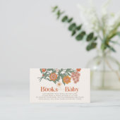 Boho Wildflower Meisje Baby shower Boek Aanvraag Informatiekaartje (Staand voorkant)