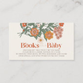 Boho Wildflower Meisje Baby shower Boek Aanvraag Informatiekaartje (Voorkant)