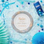 Boho Wildflower Meisje Baby shower Papier Bord (Feest)
