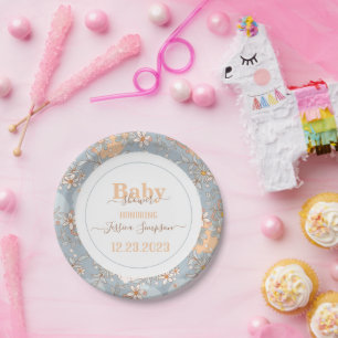Boho Wildflower Meisje Baby shower Papier Bord