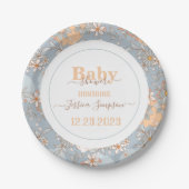 Boho Wildflower Meisje Baby shower Papier Bord (Voorkant)