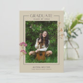 Boho Wildflower Meisje Hoge School Afstuderen (Staand voorkant)