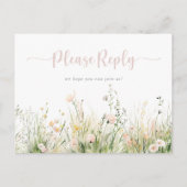 Boho Wildflower Menu Keuze RSVP (Voorkant)