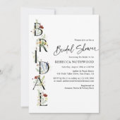 Boho Wildflower Minimalistisch Vrijgezellenfeest Kaart (Voorkant)