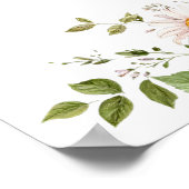 Boho Wildflower Minimalistische Bloemen Welkom Huw Poster (Hoek)