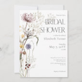 Boho Wildflower Modern Bloemen Vrijgezellenfeest Kaart (Voorkant)