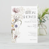 Boho Wildflower Modern Bloemen Vrijgezellenfeest Kaart (Staand voorkant)