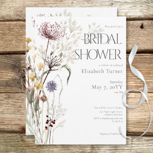 Boho Wildflower Modern Bloemen Vrijgezellenfeest Kaart