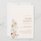 Boho Wildflower Modern Floral Herfst Vrijgezellenf Kaart (Voorkant)