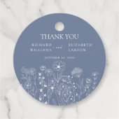 Boho Wildflower Modern Waterverf Wedding Bedankjes Labels (Voorkant)