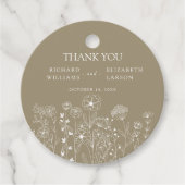 Boho Wildflower Modern Waterverf Wedding Bedankjes Labels (Voorkant)
