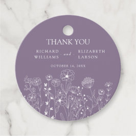 Boho Wildflower Modern Waterverf Wedding Bedankjes Labels