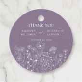 Boho Wildflower Modern Waterverf Wedding Bedankjes Labels (Voorkant)