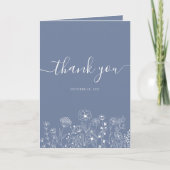 Boho Wildflower Modern Waterverf Wedding Bedankkaart (Voorkant)