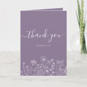 Boho Wildflower Modern Waterverf Wedding Bedankkaart (Voorkant)