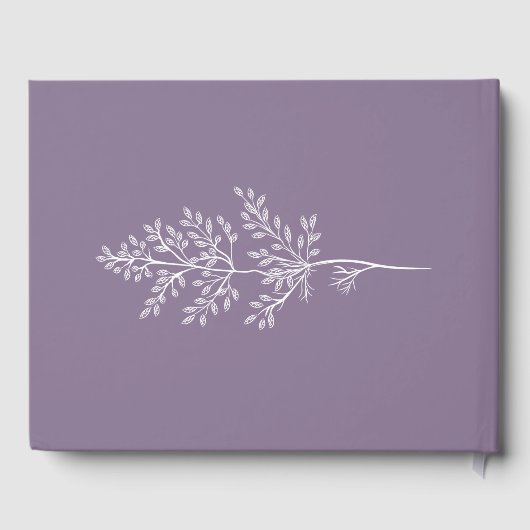 Boho Wildflower Modern Waterverf Wedding Gastenboek (Achterkant)