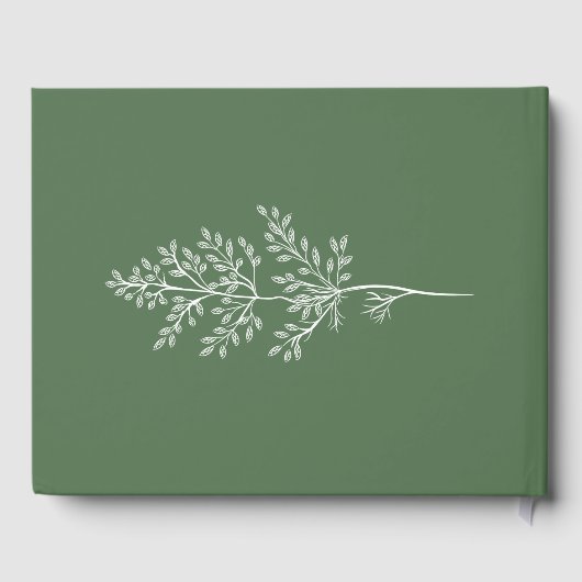 Boho Wildflower Modern Waterverf Wedding Gastenboek (Achterkant)