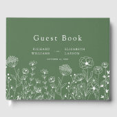 Boho Wildflower Modern Waterverf Wedding Gastenboek (Voorkant)