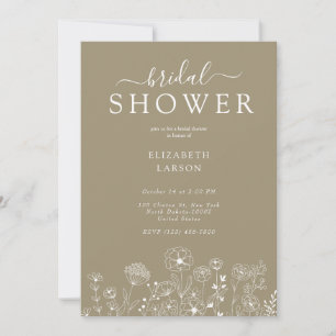 Boho Wildflower Modern Waterverf Wedding Kaart