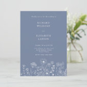 Boho Wildflower Modern Waterverf Wedding Kaart (Staand voorkant)