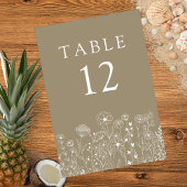 Boho Wildflower Modern Waterverf Wedding Kaart