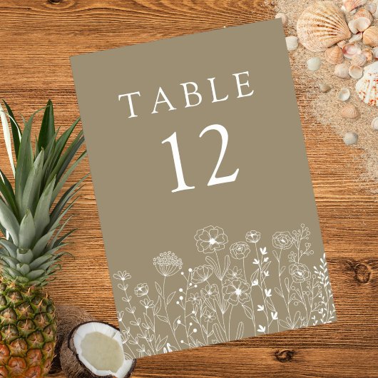 Boho Wildflower Modern Waterverf Wedding Kaart