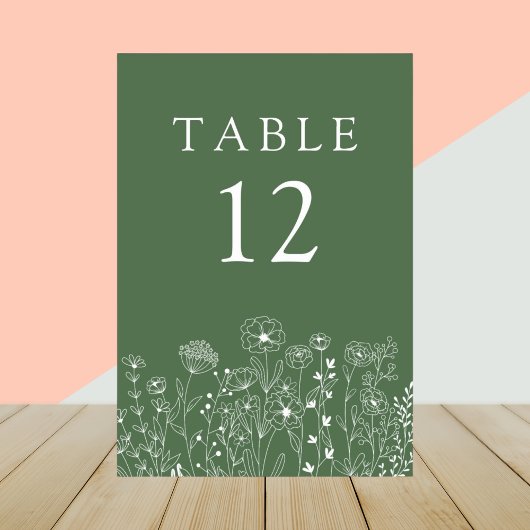 Boho Wildflower Modern Waterverf Wedding Kaart