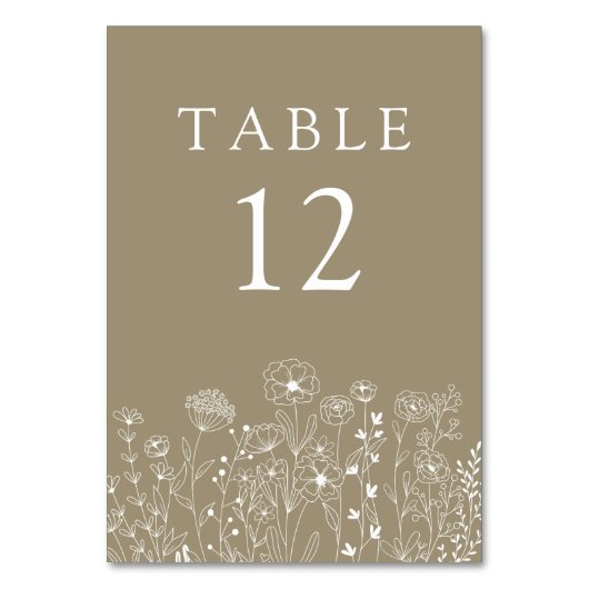 Boho Wildflower Modern Waterverf Wedding Kaart (Voorkant)