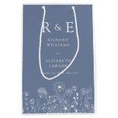 Boho Wildflower Modern Waterverf Wedding Medium Cadeauzakje (Voorkant)