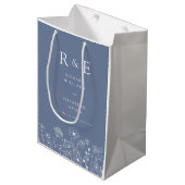 Boho Wildflower Modern Waterverf Wedding Medium Cadeauzakje (Voorkant Gekanteld)