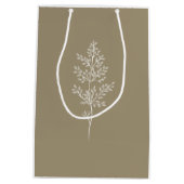 Boho Wildflower Modern Waterverf Wedding Medium Cadeauzakje (Achterkant)