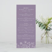Boho Wildflower Modern Waterverf Wedding Menu (Staand voorkant)