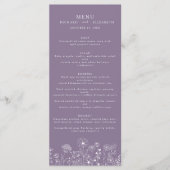 Boho Wildflower Modern Waterverf Wedding Menu (Voorkant)