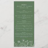 Boho Wildflower Modern Waterverf Wedding Menu (Voorkant)
