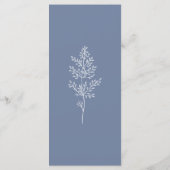 Boho Wildflower Modern Waterverf Wedding Menu (Achterkant)