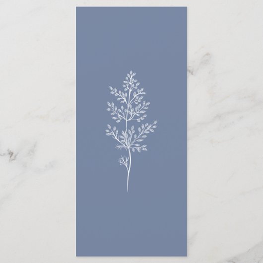 Boho Wildflower Modern Waterverf Wedding Menu (Achterkant)