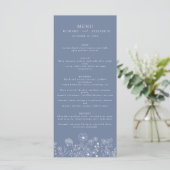 Boho Wildflower Modern Waterverf Wedding Menu (Staand voorkant)